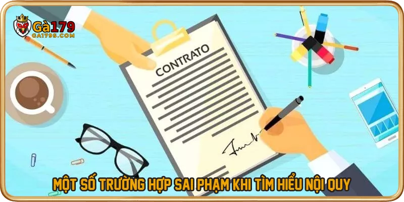 Một số trường hợp sai phạm khi tìm hiểu nội quy
